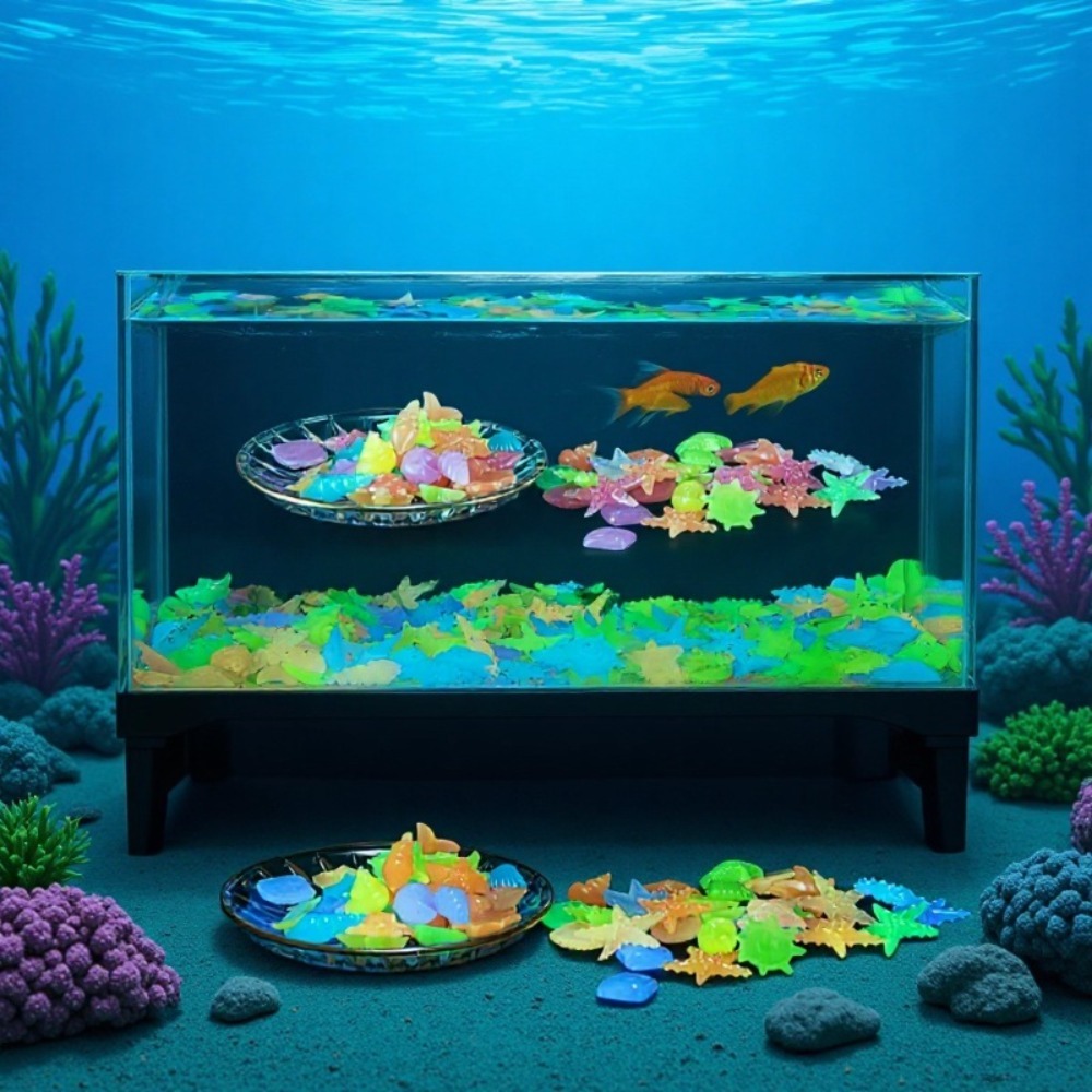 Aquarium Marine Stone - Świecące, luminousowe kamienie oceaniczne, fluorescencyjne muszle