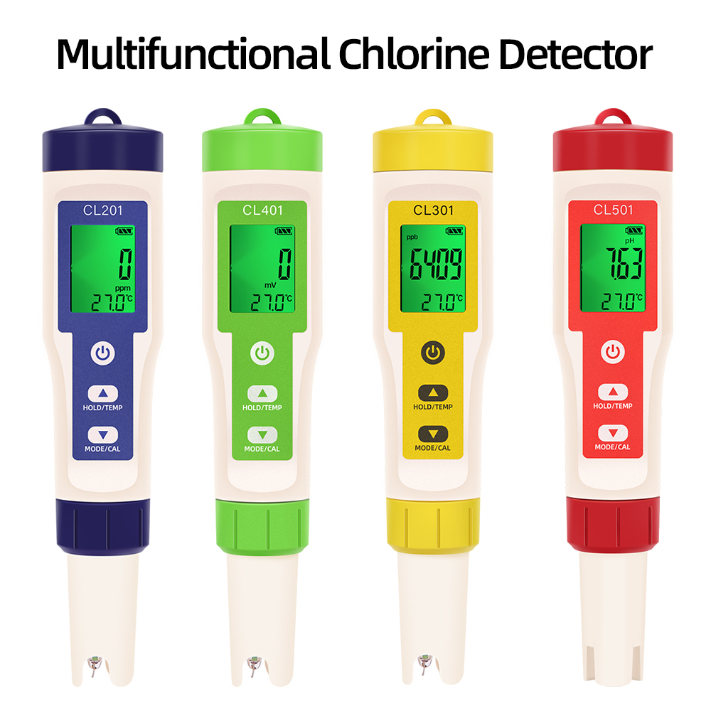 Marine Aquarium Test Kit - PH/CL2/H2/ORP/miernik temperatury detektor chloru cyfrowy Tester