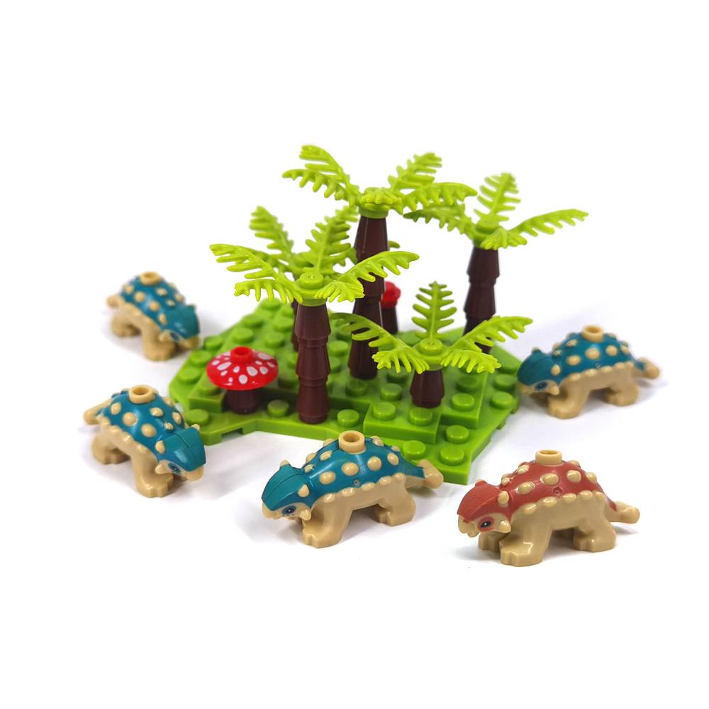 Marine Zoo - Klocki MOC Dziecięcy Ankylosaurus, Zestaw Klocków