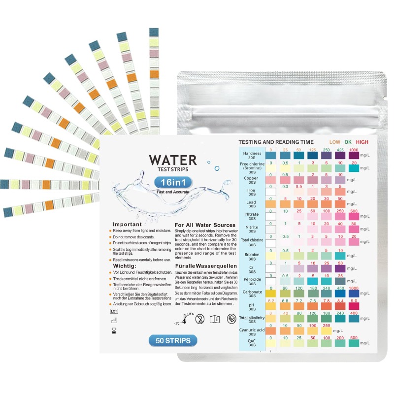Marine Aquarium Test Kit - Paski testowe do akwarium słodkowodnego, zestaw