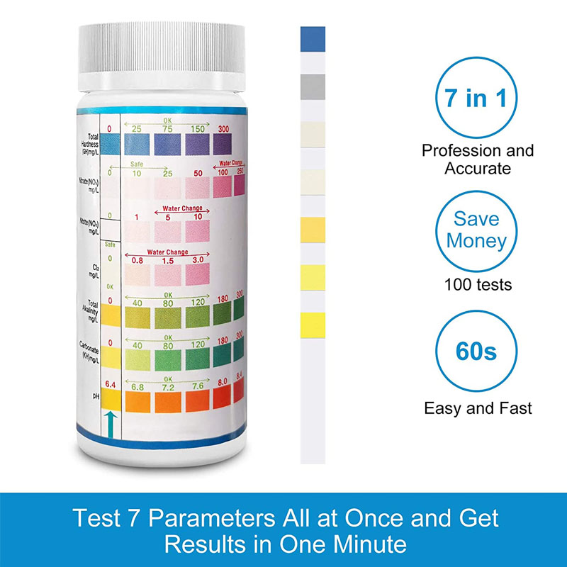 7-IN-1 akwarium paski testowe  – Marine Aquarium Test Kit recenzja i cena
