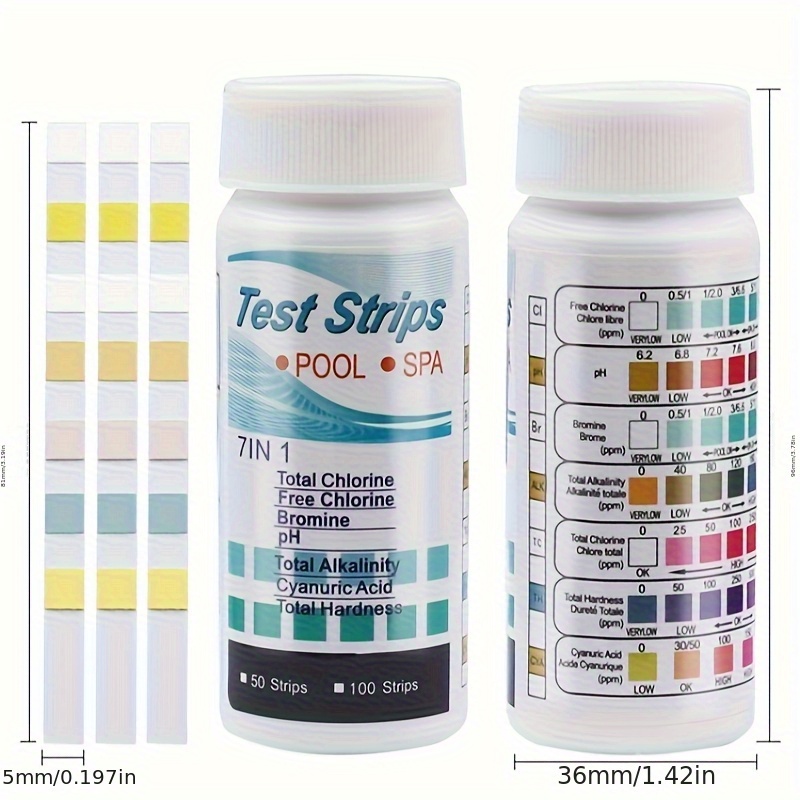 Paski testowe do basenu 7 w 1, – Marine Aquarium Water Testing recenzja i cena