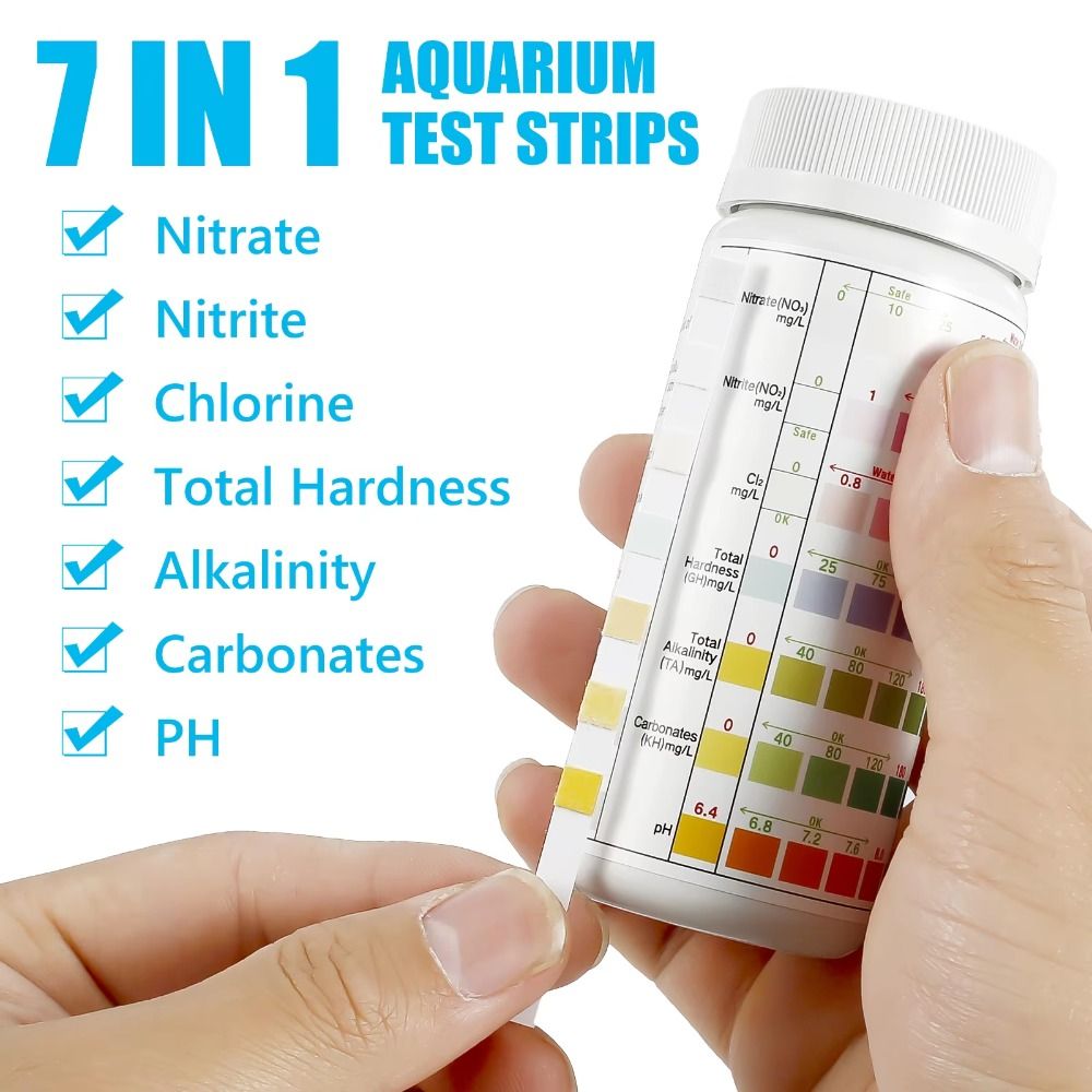 7 w 1 100 szt. Pasków Testowyc – Marine Aquarium Water Testing recenzja i cena