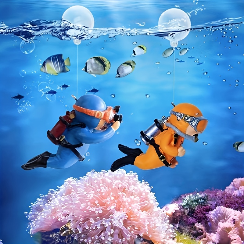 2 szt. Żywe figurki nurków do  – Marine Aquarium For Sale recenzja i cena