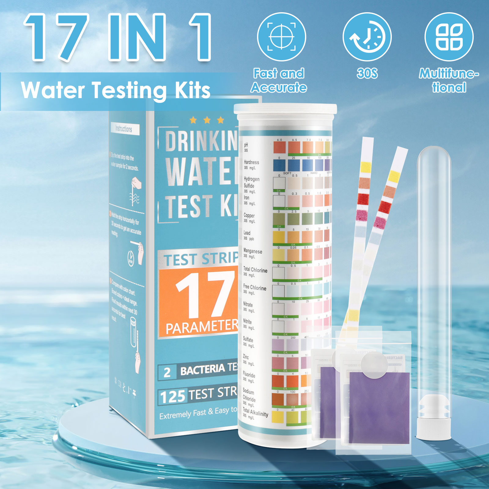 5-17 w 1 Paski testowe do akwa – Marine Aquarium Test Kit recenzja i cena